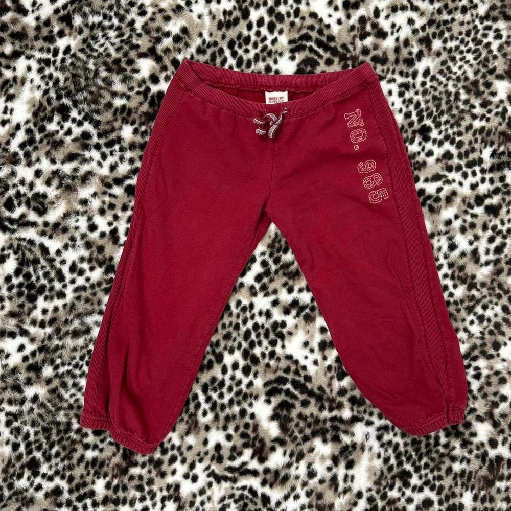 Y2K Red Capri Sweatpants